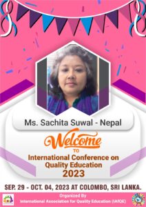 Ms. Sachita - Nepal